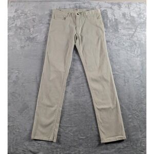 Faherty Pants Mens 33x31 Beige Stretch Terry 5 Pocket Slim Straight Chino Casual